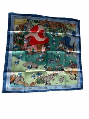 Farmhouse fresh organics & naturals X The Smurfs silky graphic scarf
